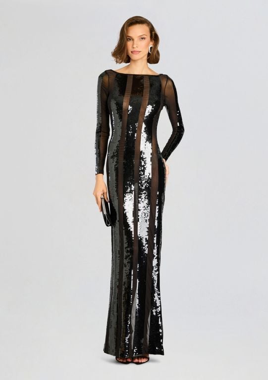 Elsi Sequin Dress - Black - retroféte Dresses