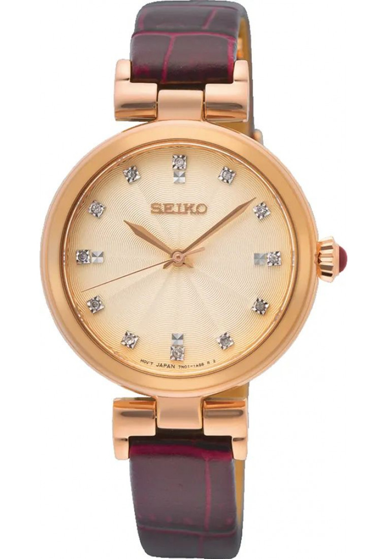 Seiko Womens SRZ548P1 Ladies Dress Watch - Rose Gold - One Size | Seiko Sale | Discount Designer Brands