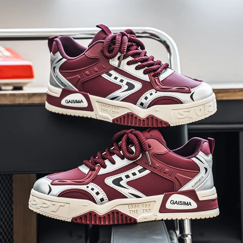 Street Style Skateboard-Schuhe für Herren, große Größe 48, Design-Plattform, lässige Turnschuhe, Herren-Trainer, rutschfeste Herren-Sportschuhe im Freien