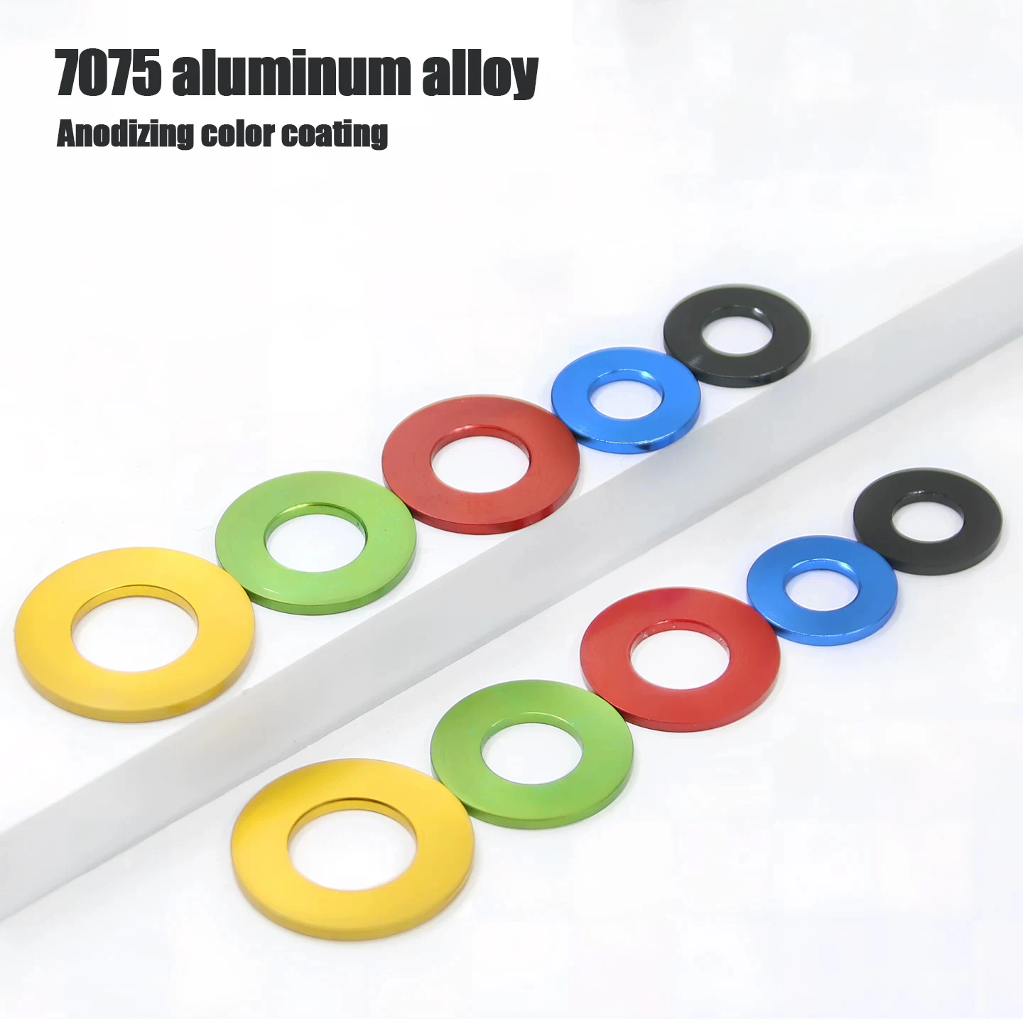 Präzisions-Unterlegscheiben aus 7075-Aluminium – DIY eloxierte Farbunterlegscheiben M3/M4/M5/M6/M8/M10 für Modellbau und Upgrades Image