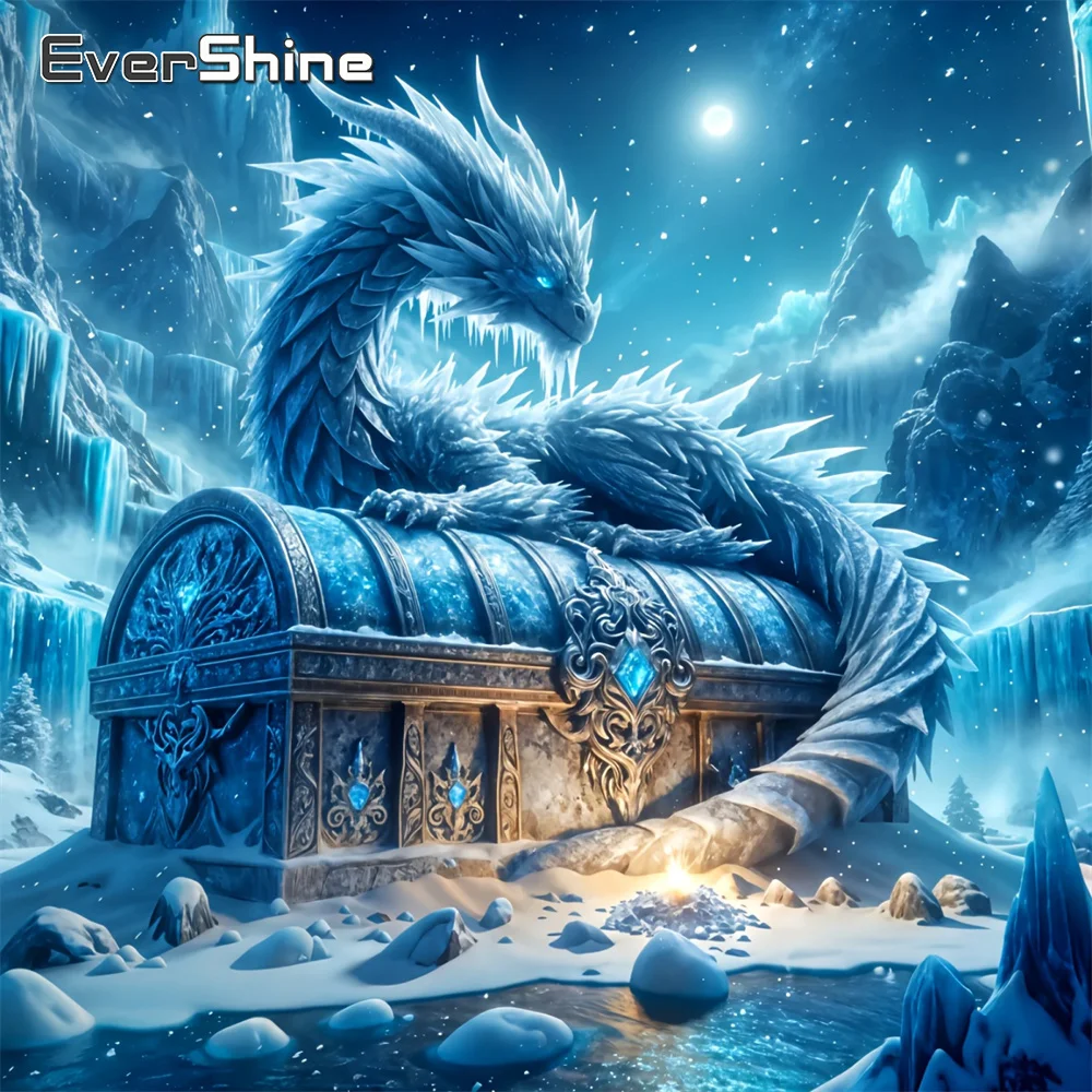 Evershine Neuankömmling Diamantmalerei Dinosaurier Tier Mosaikbox Geeignet für Anfänger DIY Stickerei Drache Handgemachtes Geschenk Image