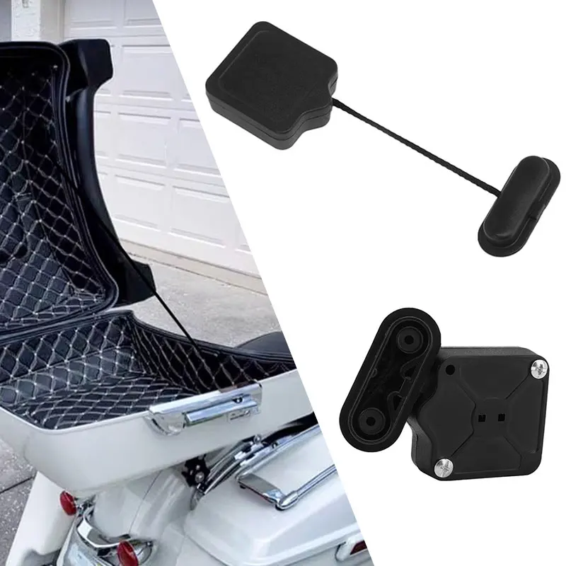 Motorrad-Kofferraumdeckel-Halterung Schwarz für Harley Touring Road Electra Street Glide Road King Ultra FLHT FLHX FLHR FLHTK 1996-aktuell Image
