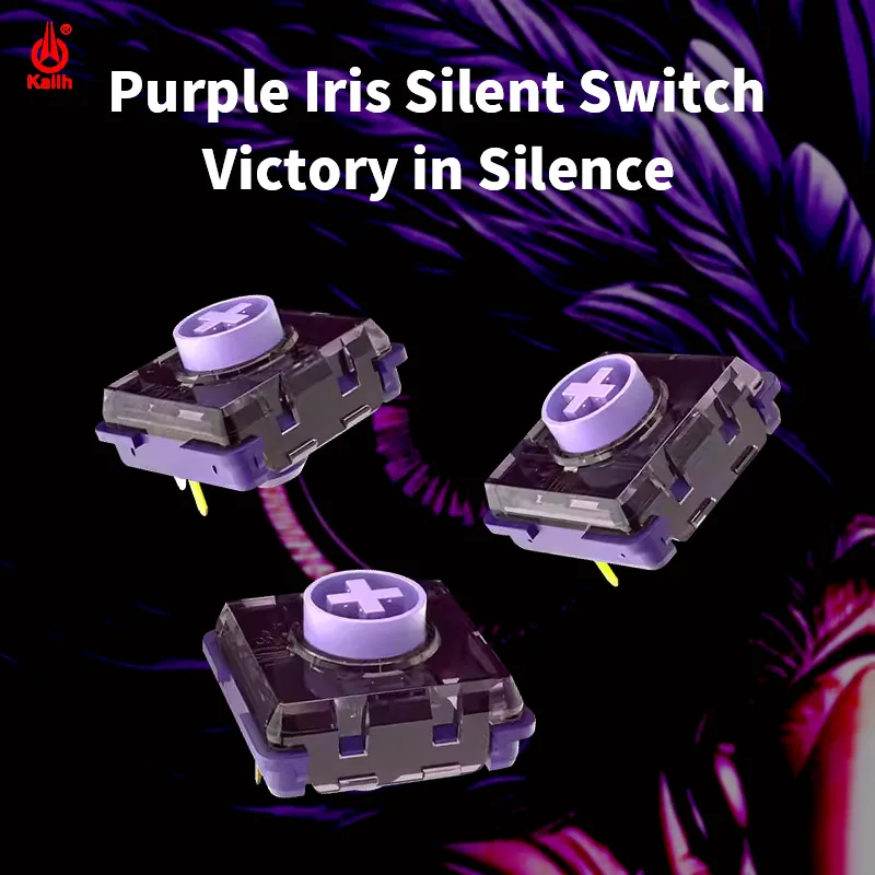 Kailh Purple Iris Silent Switch 30g Purple Iris Mini Low-Profile-Schalter Schnelle Auslösung Leise Schalter HITBOX Tastatur-Schalter Image