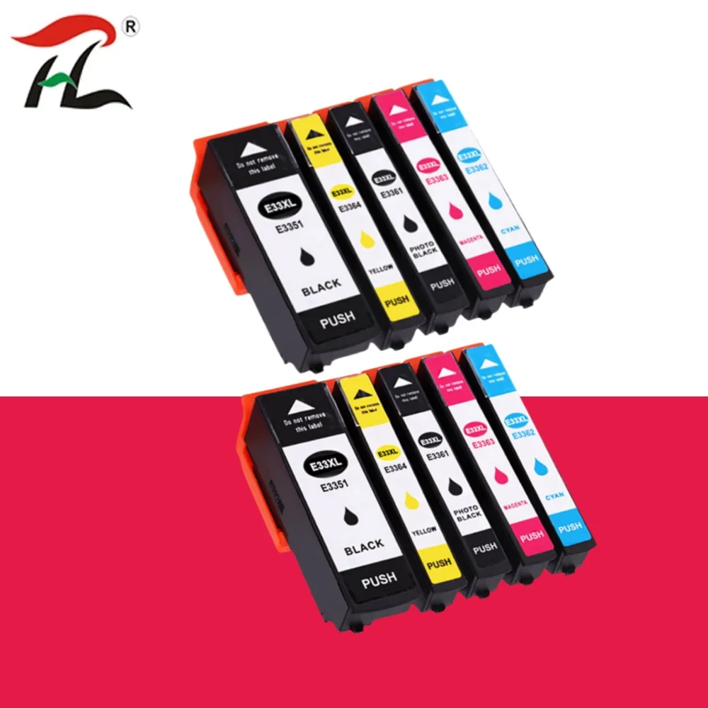 10PK 33XL Für Epson 33XL Tinte Patrone T3351 Für Epson XP-530 XP-630 XP-635 XP-830 XP-540 XP-640 XP-645 XP-900 XP-7100 Drucker Image