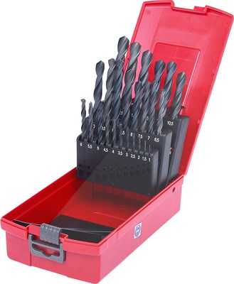 Ks Tools HSS-R Spiralbohrer-Satz, Kunststoffkassette, 25-tlg, 1-13mm [Hersteller-Nr. 330.1623] Image