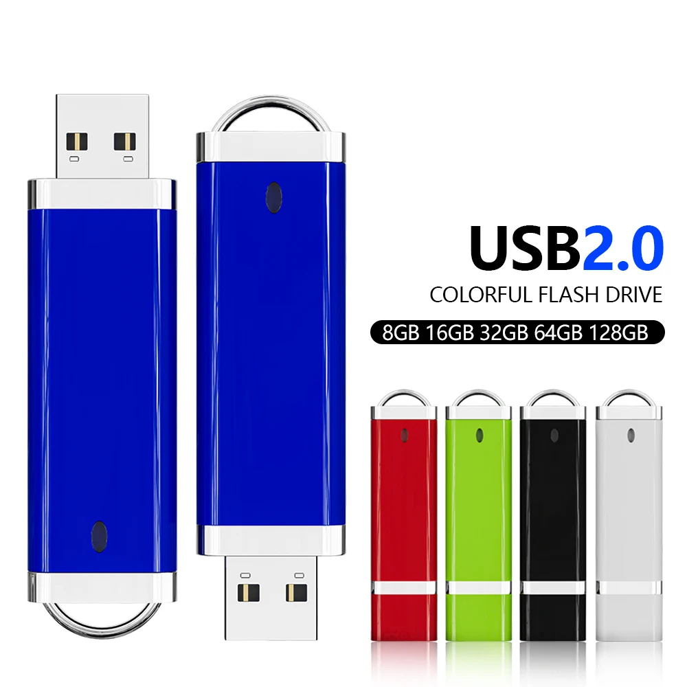 Kunststoff Mini USB 2.0 Flash Drive 64GB 32GB Rote Stift Laufwerke Schwarz 16GB Memory Stick Fat32 8GB U Disk 4GB Geschenk Schlüsselanhänger Image