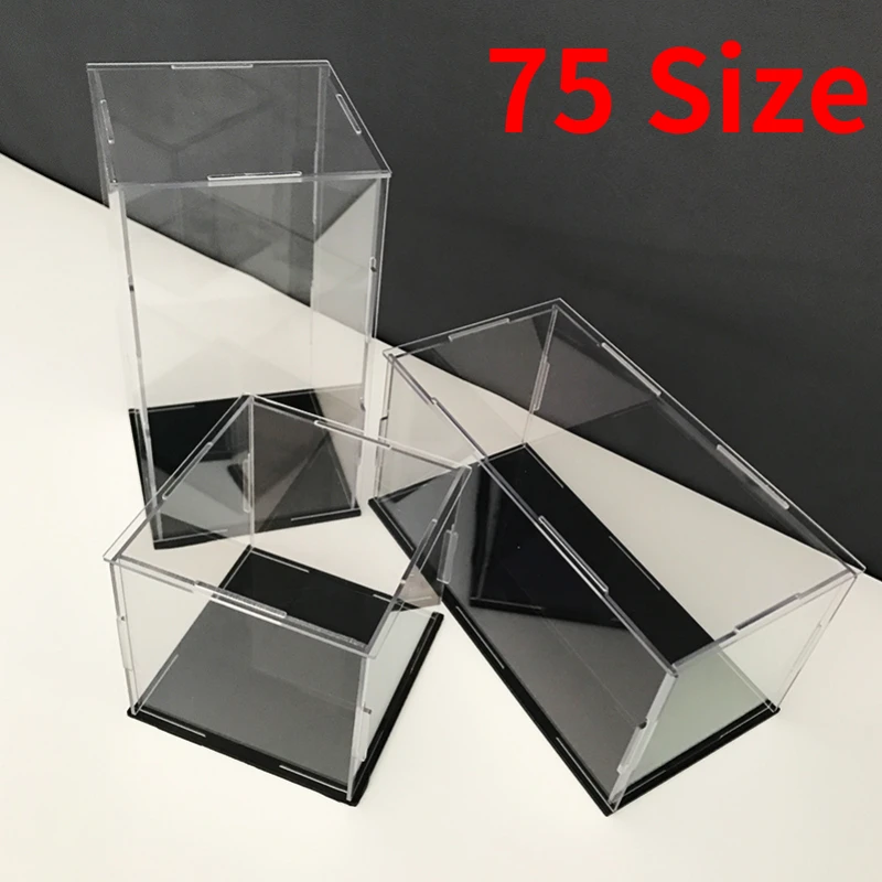 Vetrina da 75 dimensioni per oggetti da collezione assemblare scatola in acrilico trasparente per visualizzare action figure, riporre e organizzare giocattoli con scatola cieca