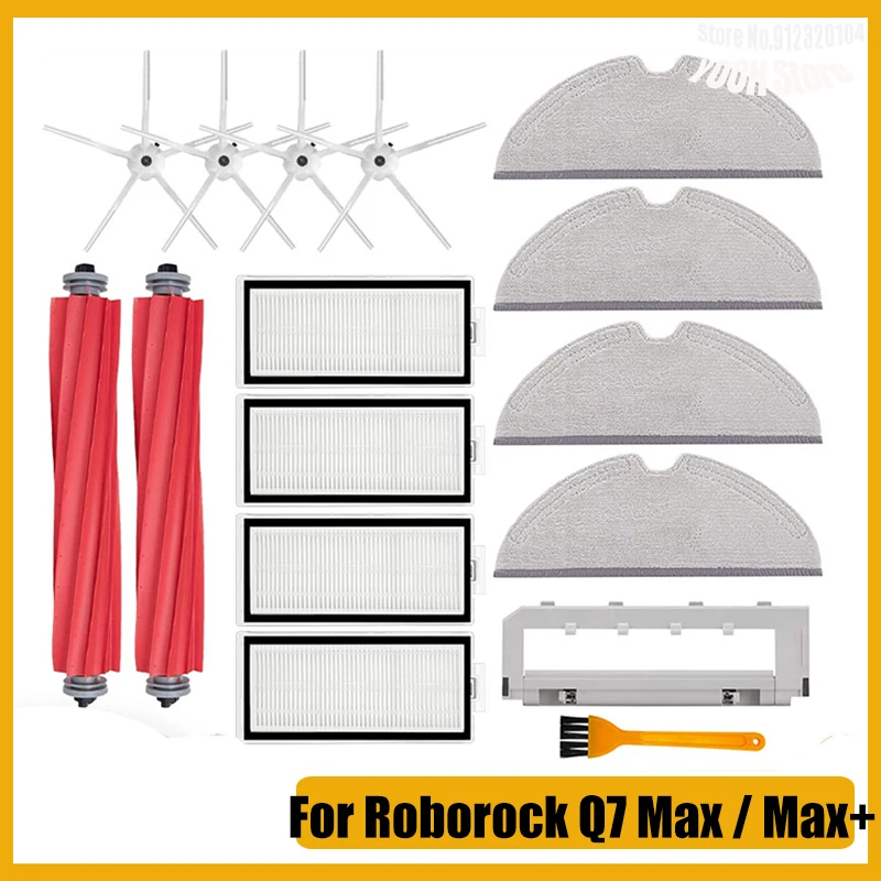 Ersatz Hepa-Filter für Xiaomi Roborock Q7 Max / Max + Roboter Staubsauger Hauptseite Pinsel Mopp Lappen Pinsel Abdeckung Ersatzteile Image
