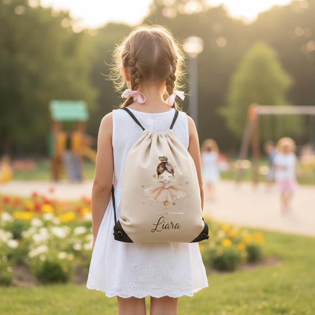 Borsa da palestra personalizzata per bambini, borsa sportiva, borsa da palestra con motivo per bambini, bambino dell'asilo, borsa sportiva con nome, b