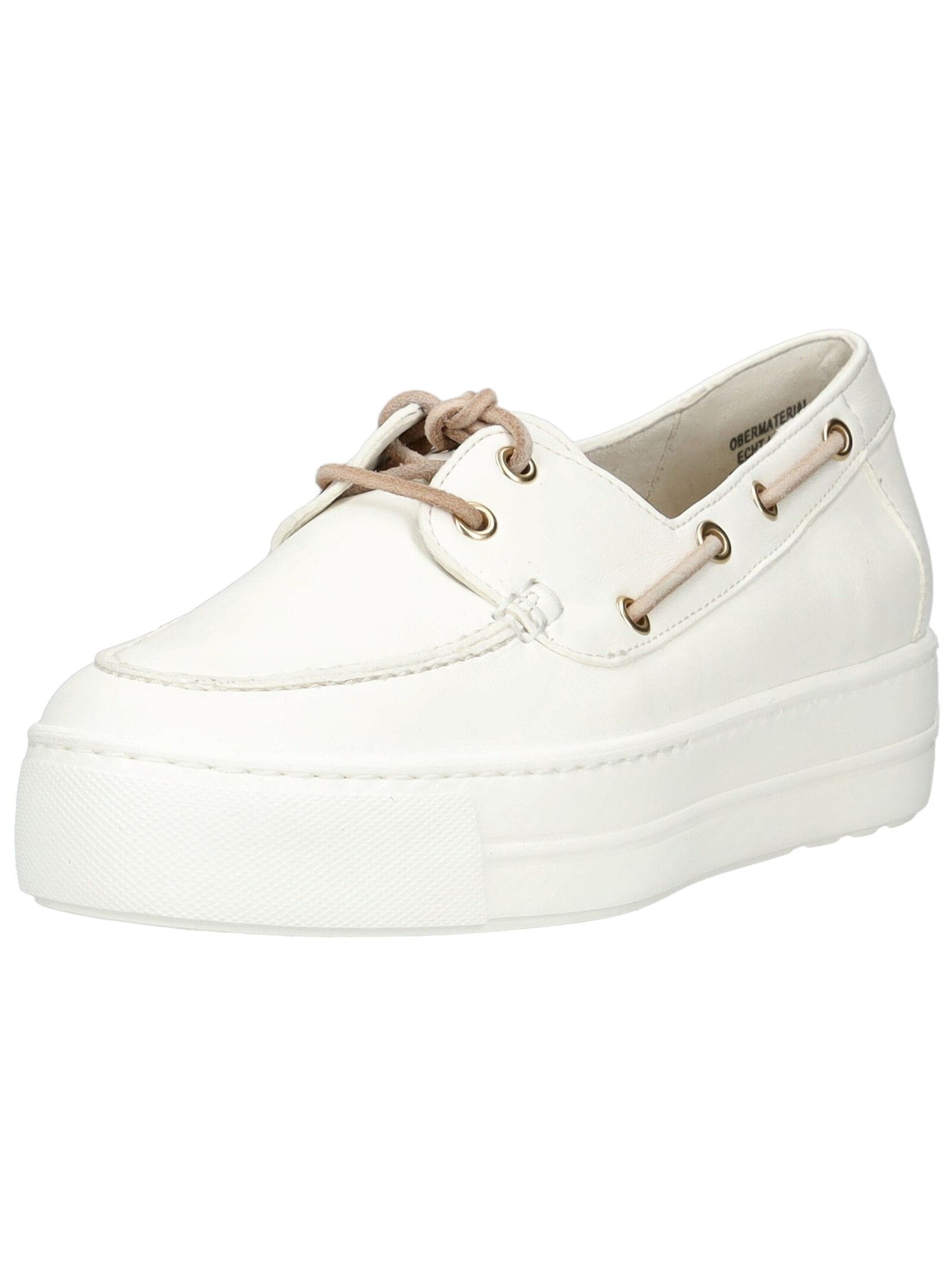 Schnürschuh PAUL GREEN "Paul Green Halbschuhe Glattleder", Damen, Gr. 37, cream, Glattleder, Schuhe Schnürschuh