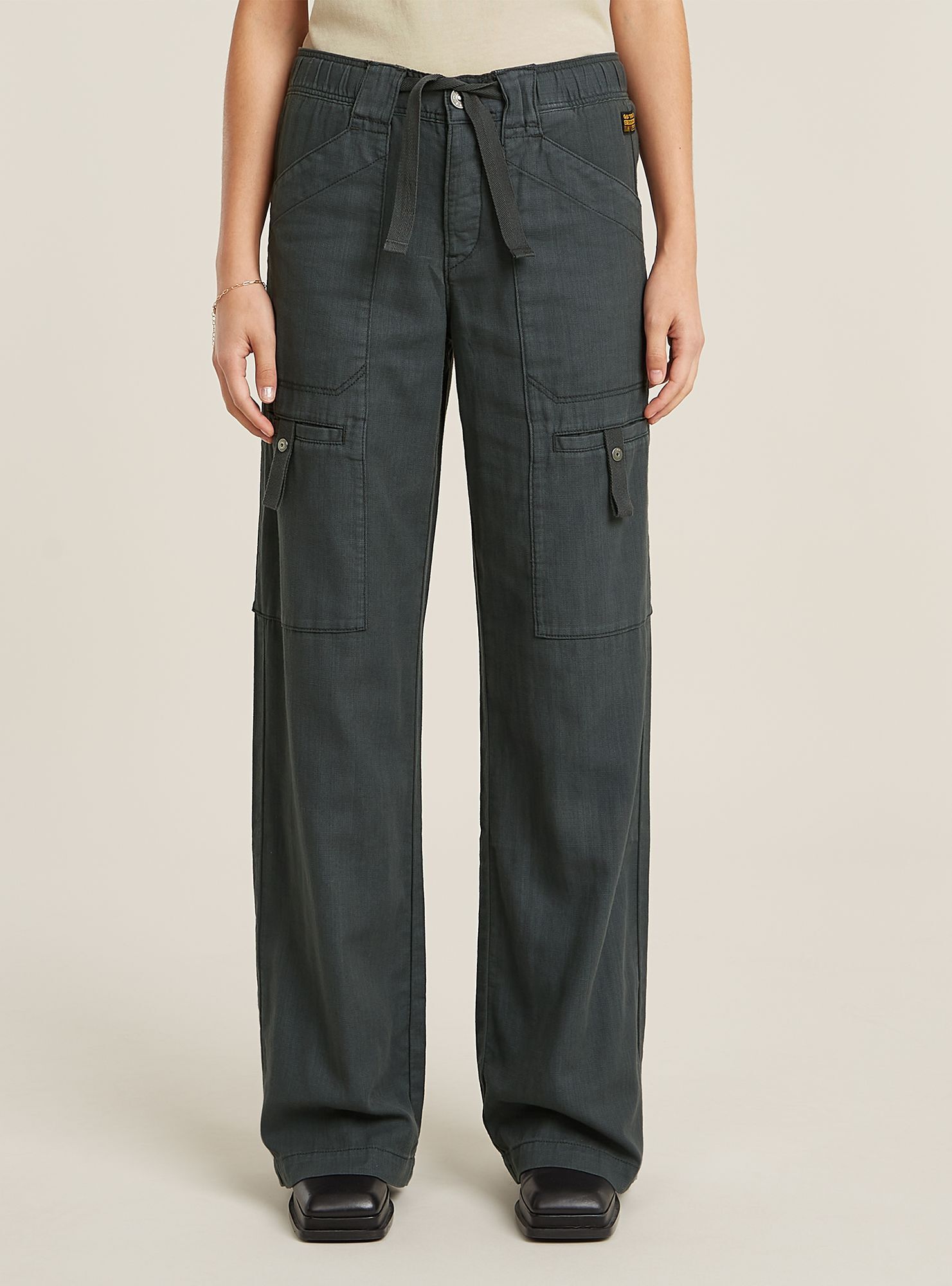 Trainingshose G-STAR "Judee Cargo Trainer", Damen, Gr. 31, Länge 32, petrol gd, Obermaterial: 50% Baumwolle, 50% Baumwolle, Hosen Trainingshose