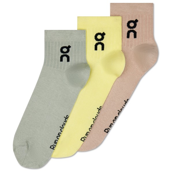 On - Logo Sock Mid 3-Pack - Multifunktionssocken 43-46 | EU 43-46 grau