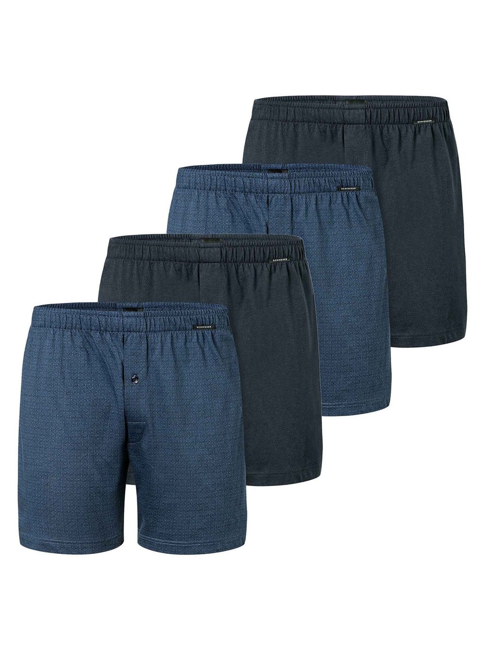 Schiesser Boxershort 4er Pack Herren blau, XL Image