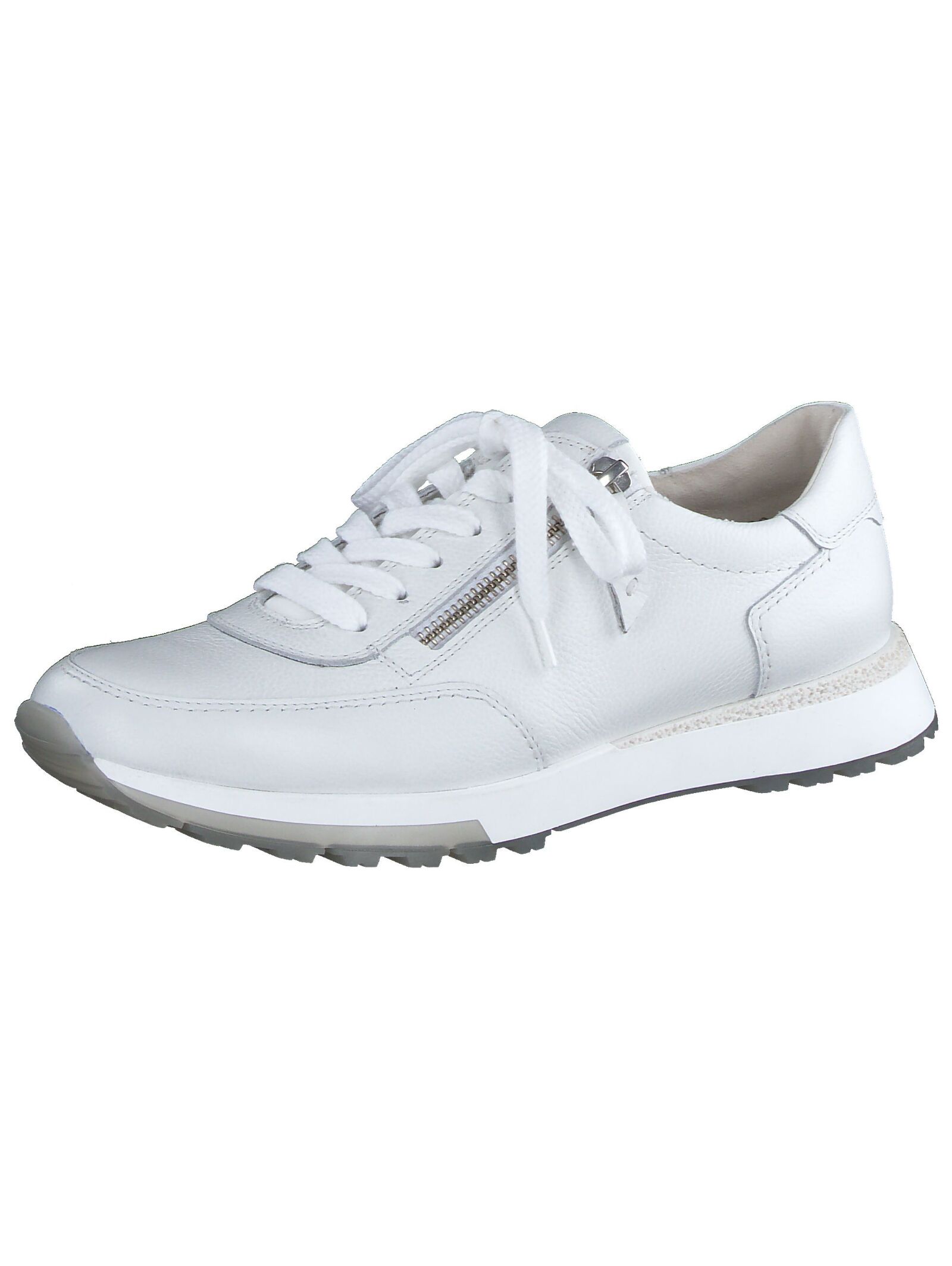 Sneaker PAUL GREEN "Paul Green Sneaker Glattleder", Damen, Gr. 41, weiß, Glattleder, Schuhe Sneaker