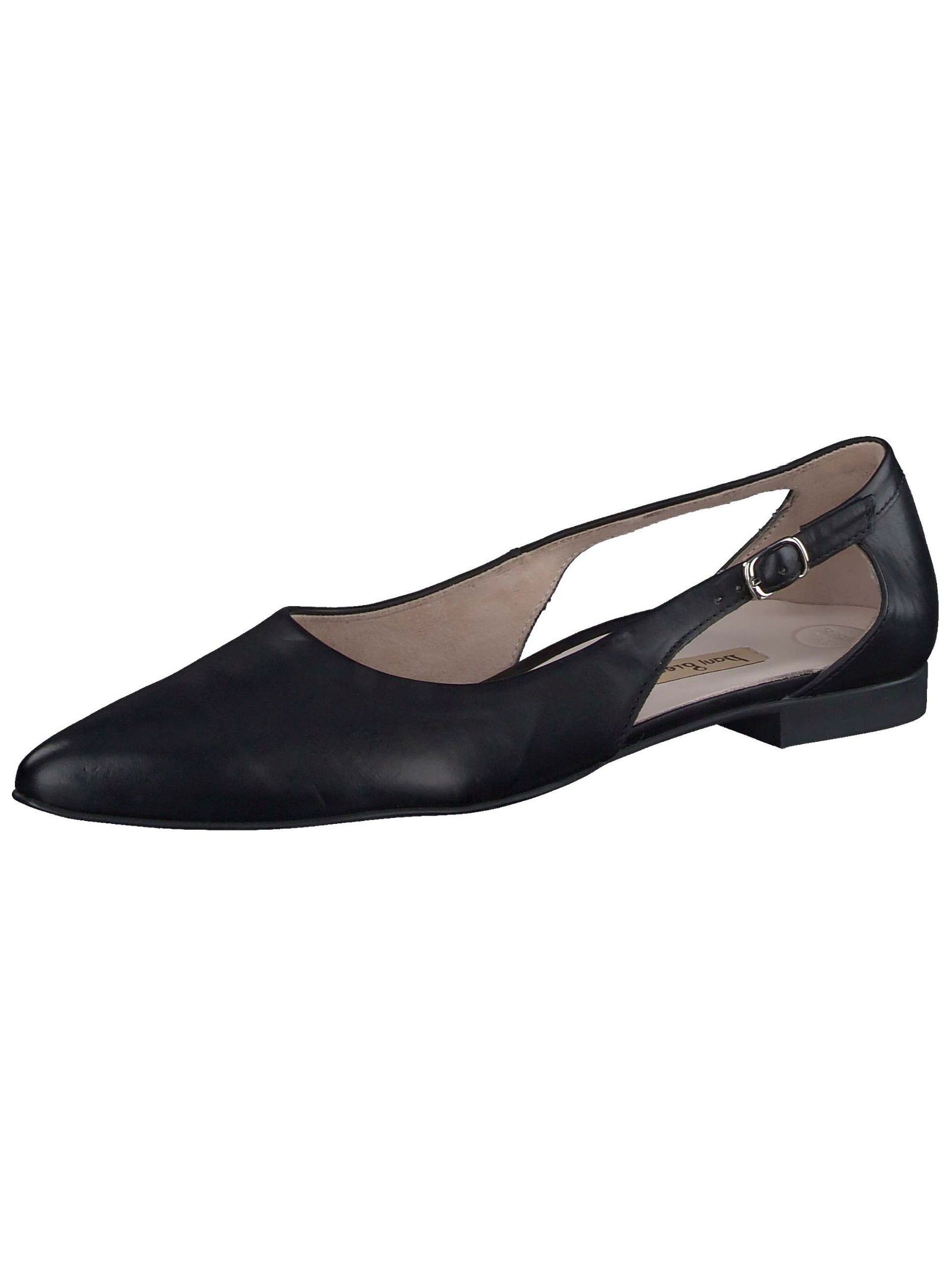 Ballerina PAUL GREEN "Paul Green Ballerinas Glattleder", Damen, Gr. 41, schwarz, Glattleder, Schuhe Ballerina