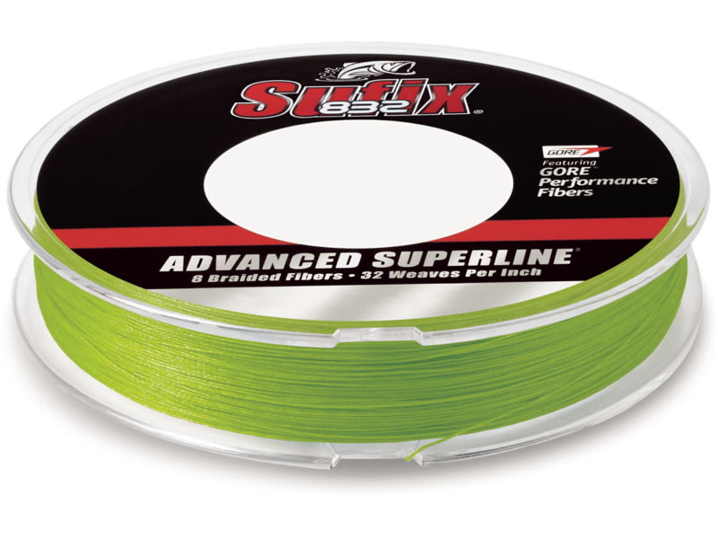 Sufix 832 Braid 10lb Line Neon Lime 300 Yds 660-110L