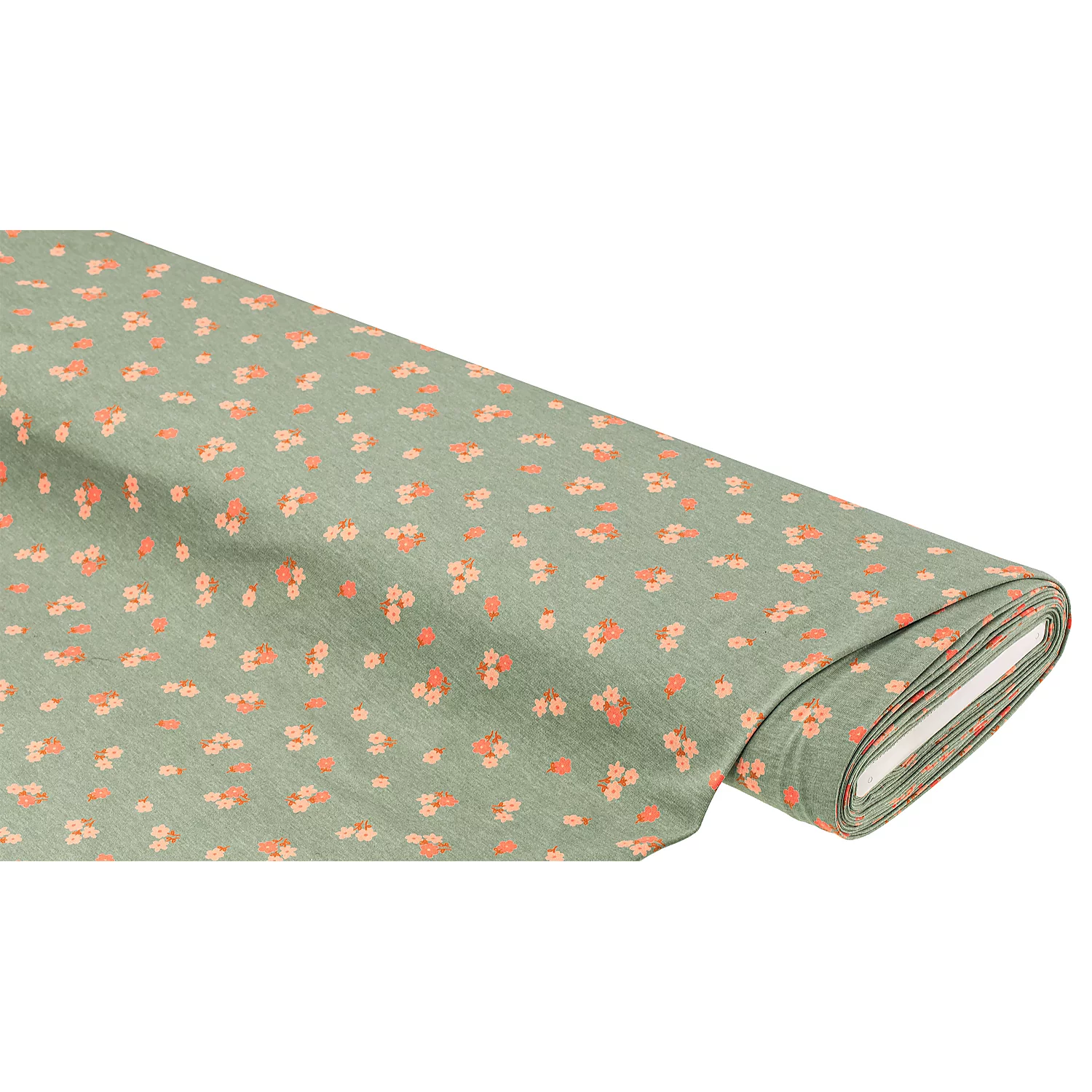 Jersey „Blümchen“ mit Elasthan, eukalyptus-color Image