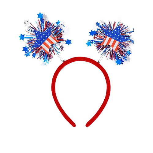 1 Stück Damen Bandana Haarschal Für Outdoor Ferien Festival Spitze Nicht übereinstimmend Stoff Kunststoff Blau Dunkelrot Rote Image