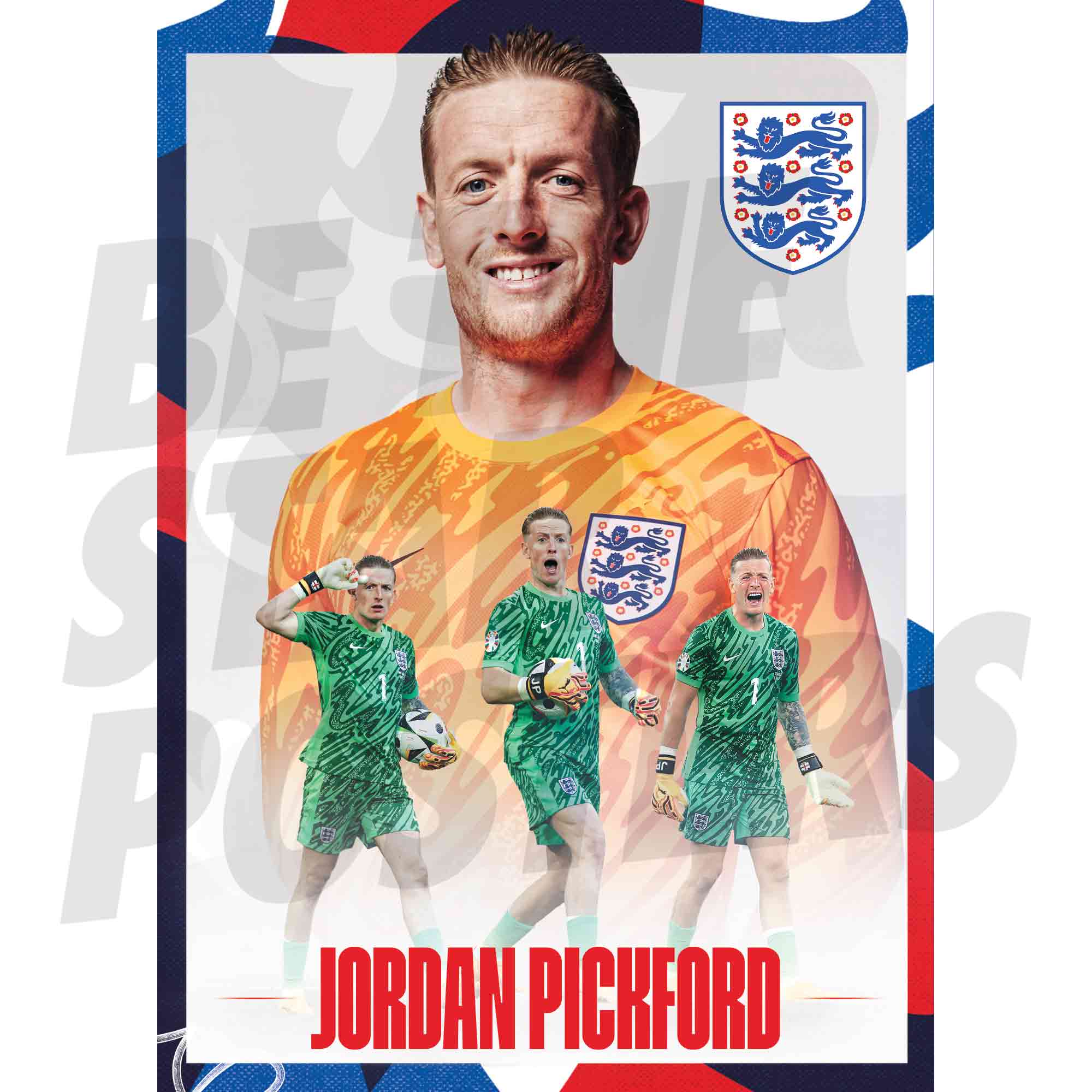 England Jordan Pickford Action A2 Poster Image