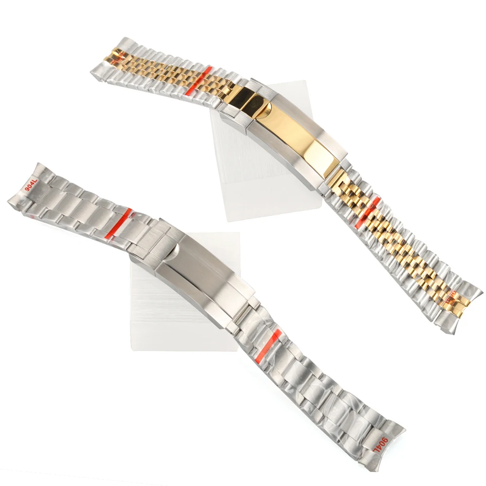 20 mm Edelstahl Jubilee Presidential Oyster Armband für Submariner GMT Log NH35 Uhrengehäuse Herrenuhr Armband Image