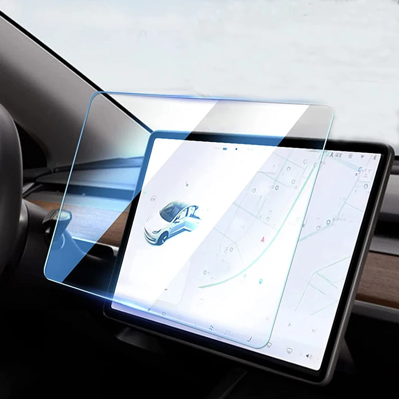 15-Zoll-Touchscreen-Schutz für Tesla Model 3Y Center Control Screen Glasfolie gehärtetes Glas Definition Anti-Fingerabdruck Image