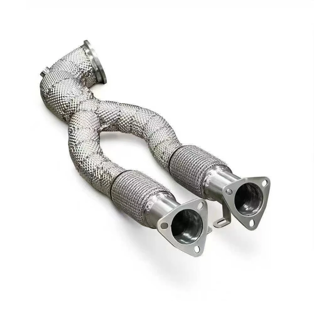 Vendita diretta in fabbrica PRO per Audi RS3 RSQ3 TTRS 8V 8Y 2.5T 304 Downpipe a flusso libero in acciaio inossidabile con tubo di scarico scudo termico
