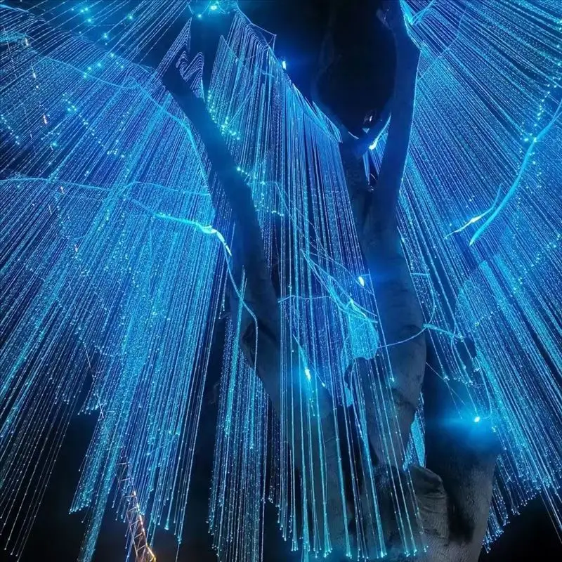 Sparkle Flammpunktdraht 0,5 mm 0,75 mm 1 mm 1,5 mm hochhelles Ende leuchtendes Glasfaserkabel für DIY-Beleuchtungsdekoration Image