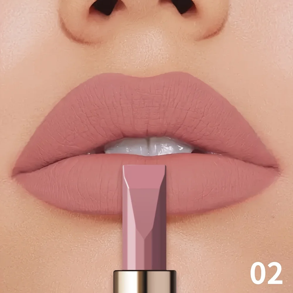 Samtiger, matter Lippenstift, wasserfeste, langlebige, schweißbeständige Lippenfarbe, glatter, seidiger Lippenstift für den täglichen Gebrauch und zum Valentinstag Image