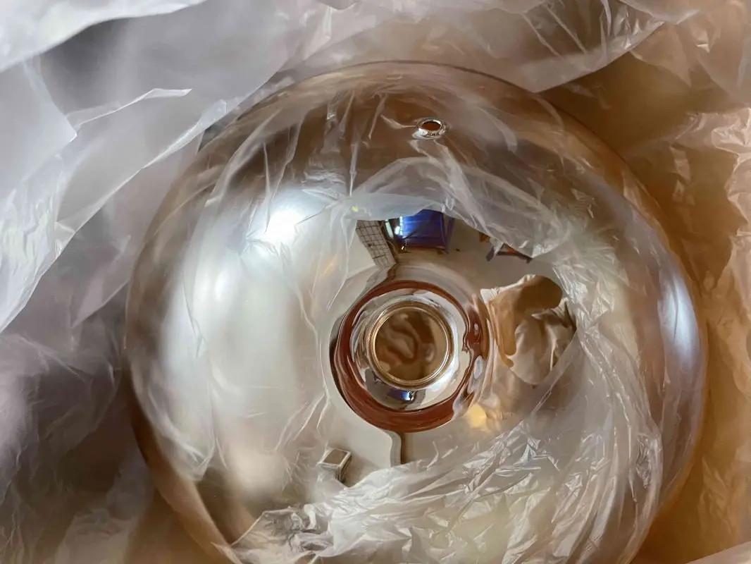 Klares Kugel glas für Kronleuchter ball in Kugel rauchiger Gaskugel zum Aufhängen von Licht Braun glaskugel für Pendel leuchte g9