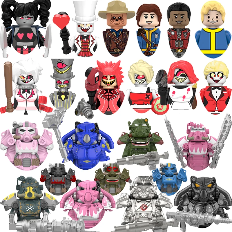 Hazbin Hotel Ziegel Für Spielzeug Zurück In Die Zukunft Jesus Poster Geschenke Mini Action-figuren Kinder Bausteine Für Party Geschenke Image