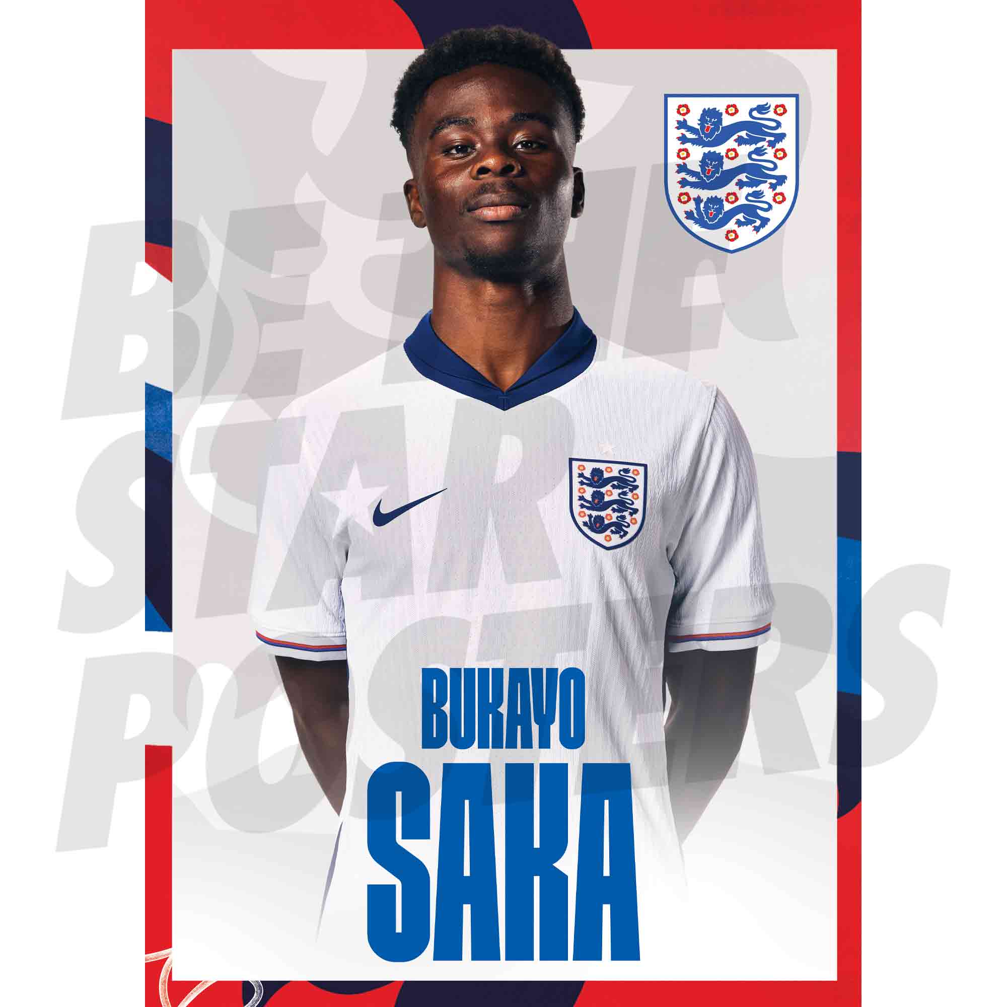 England Bukayo Saka Porträtfoto (A3) Image