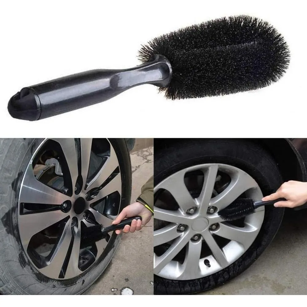 Auto Rad Pinsel Reifen Reinigung Pinsel Werkzeuge Auto Felge Wäscher Reiniger Duster Griff Motorrad Lkw Räder Auto Detaillierung Pinsel Image