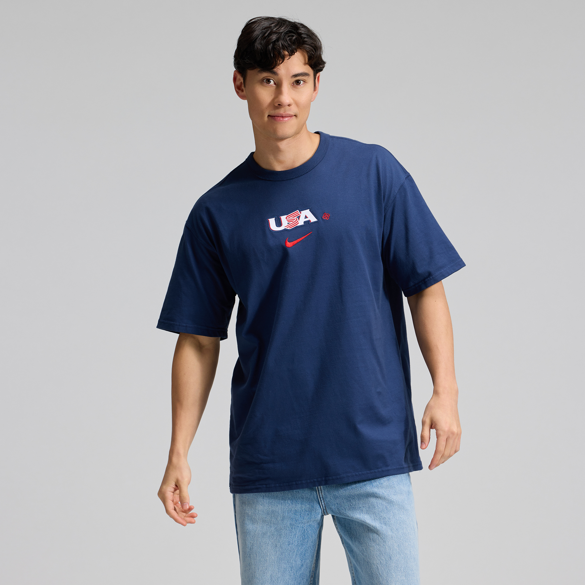 Nike Herren-T-Shirt in Marineblau, USA Baseball 2026, World Baseball Classic, Max 90 Image
