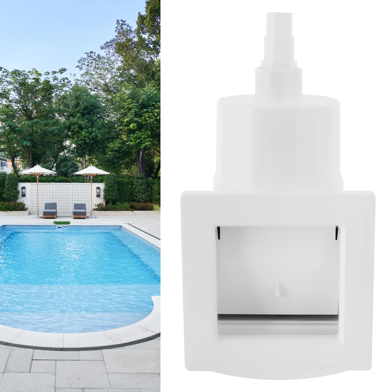 Hochwertiger integrierter Pool-Skimmer-Komplettset, wandmontierter Schwimmbad-Skimmer mit Filterkorb Image