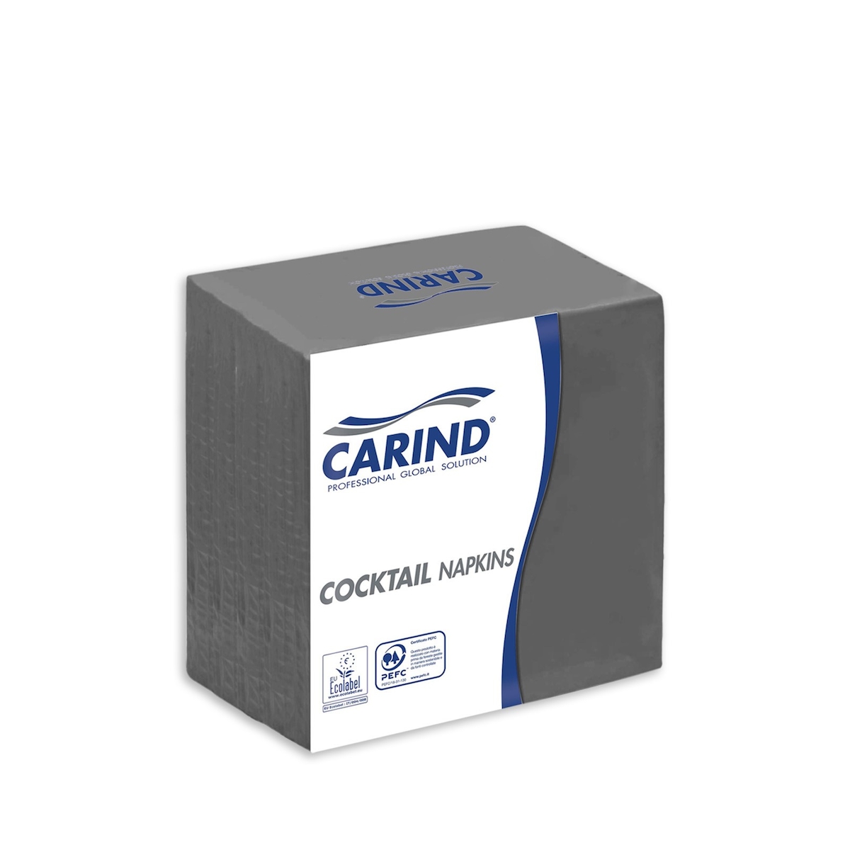 Carind Servietten, 24 x 24 cm, 2-lagig, 100 x 20 Stück, Grau Image