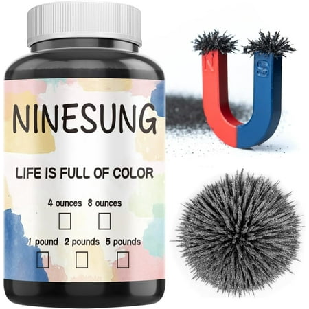 NINESUNG Magnetic Iron Powder Filings 2 lb - Ideal for School Magnet Experiments & STEM Learning Activities