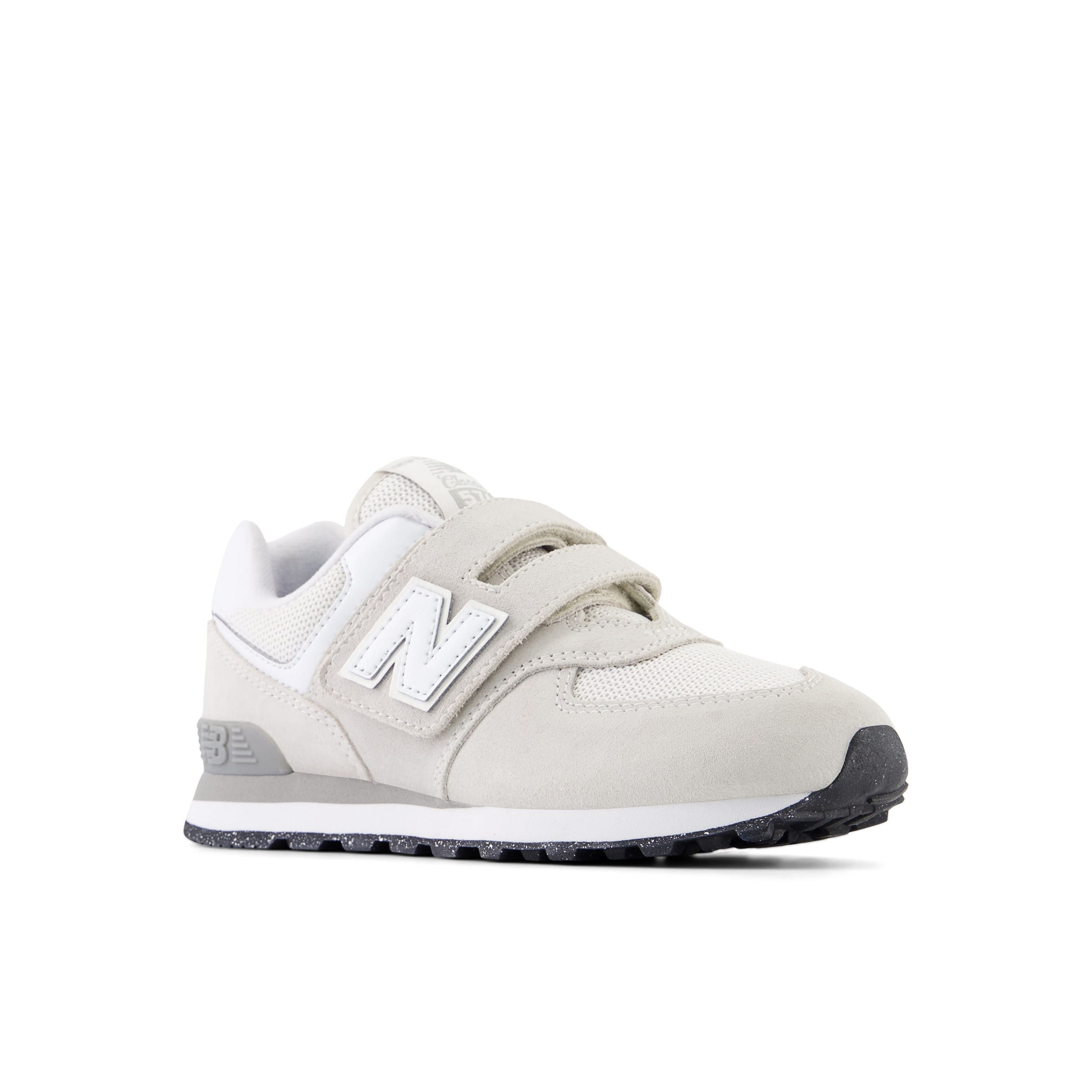 Sneaker NEW BALANCE "574", Damen, Gr. 28, nimbus cloud, Leder, Synthetik, Textil, Schuhe Sneaker, mit Klettverschluss