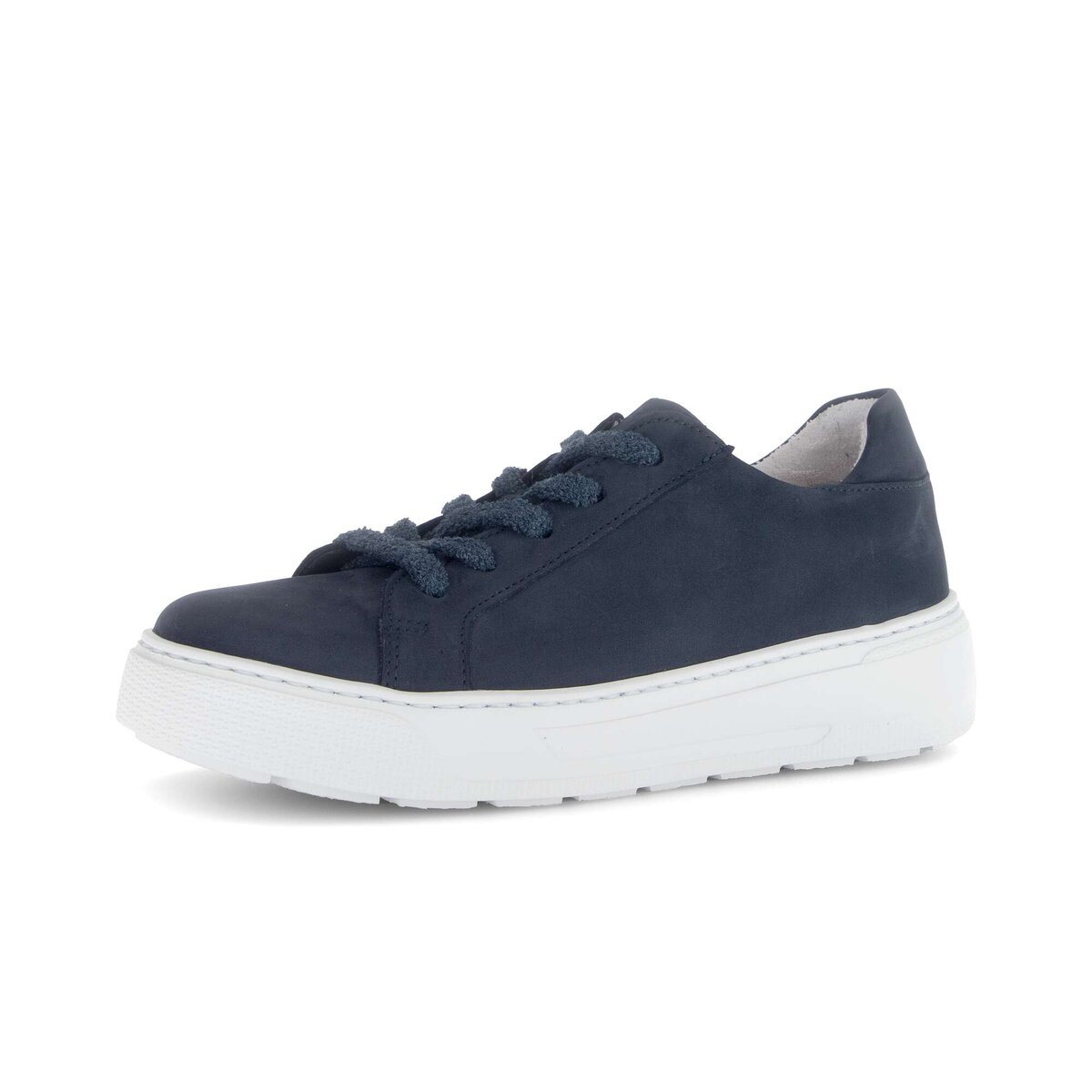 Sneaker GABOR "Sneaker low Rauleder", Damen, Gr. 39, blau, Schuhe Sneaker