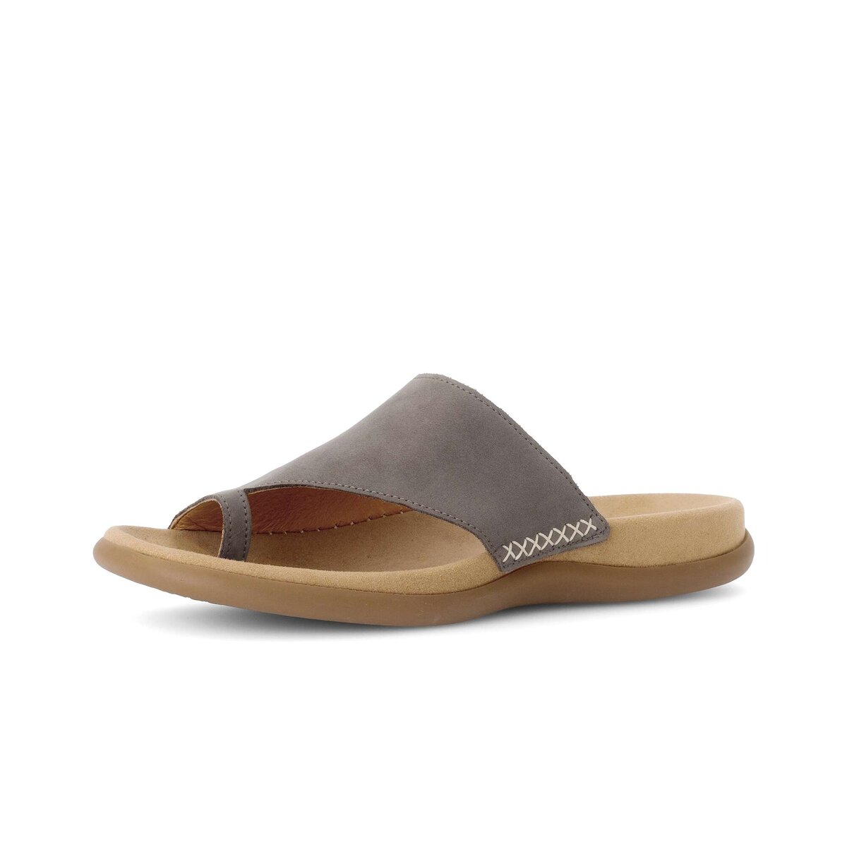 Zehentrenner GABOR "Zehentrenner", Damen, Gr. 39, grau, Schuhe Zehentrenner