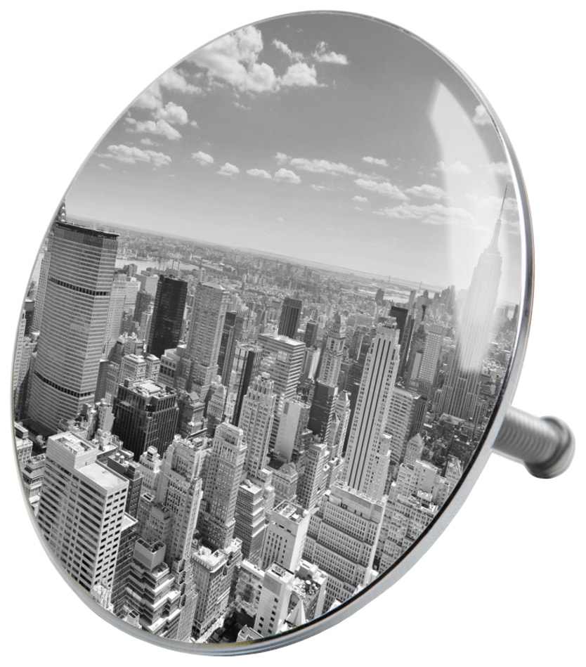 Badewannenstöpsel SANILO "Skyline New York", grau, Ø:7,2cm, Stöpsel, Ø 7,2 cm