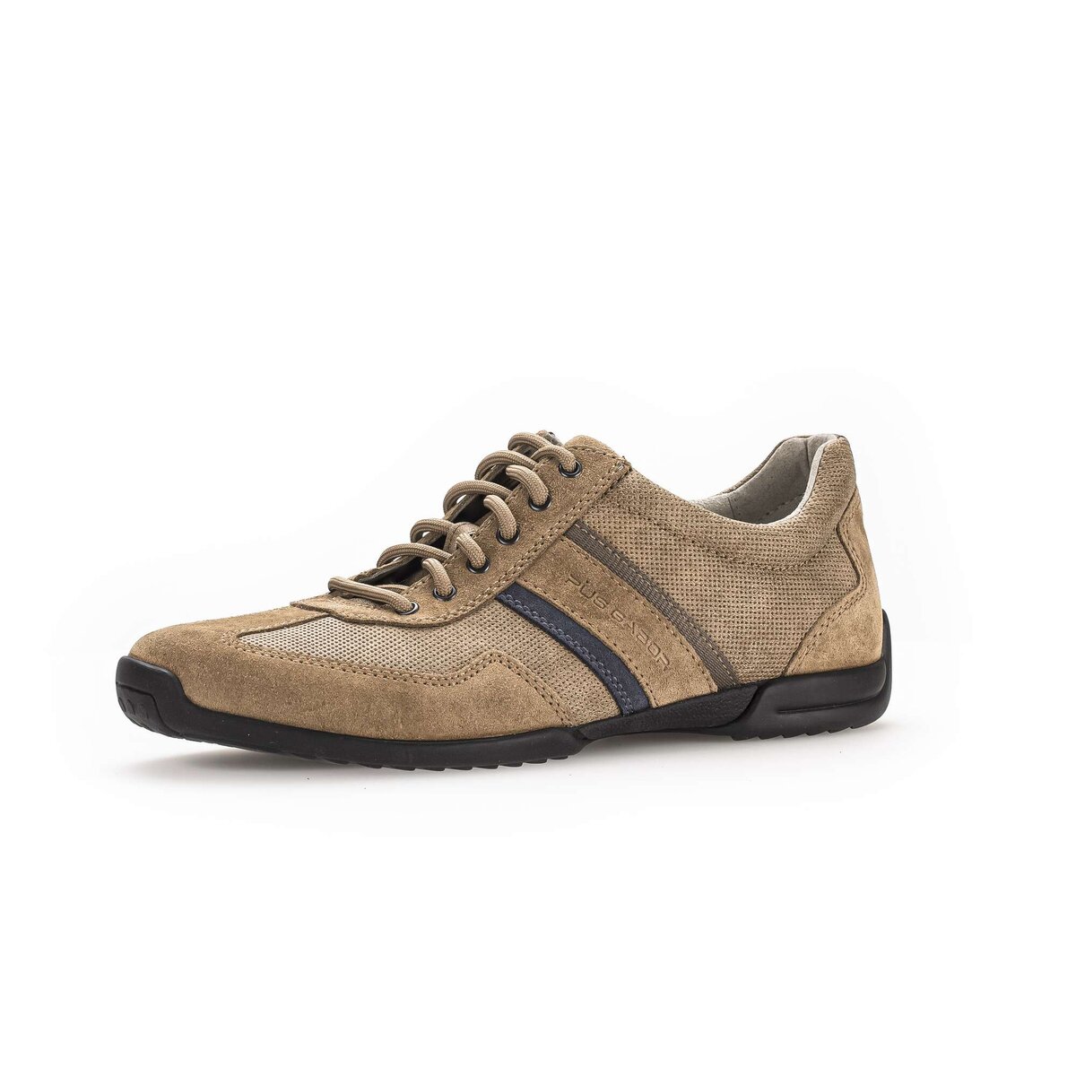 Sneaker GABOR "Gabor Sneaker low Materialmix Leder/Lederimitat", Herren, Gr. 44, beige, Schuhe Sneaker