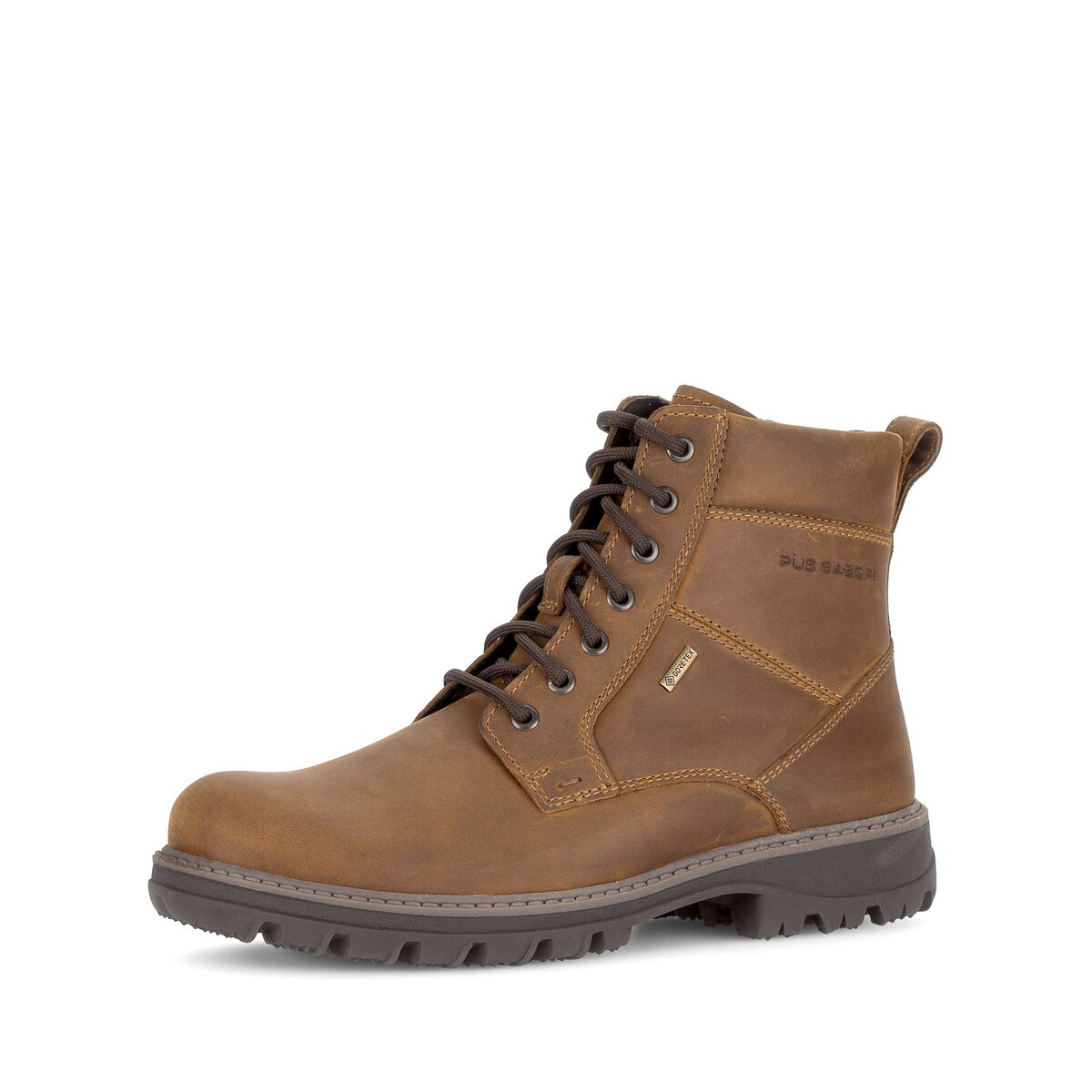 Stiefel GABOR "Gabor Boot Glattleder", Herren, Gr. 43, braun, Schuhe Stiefel