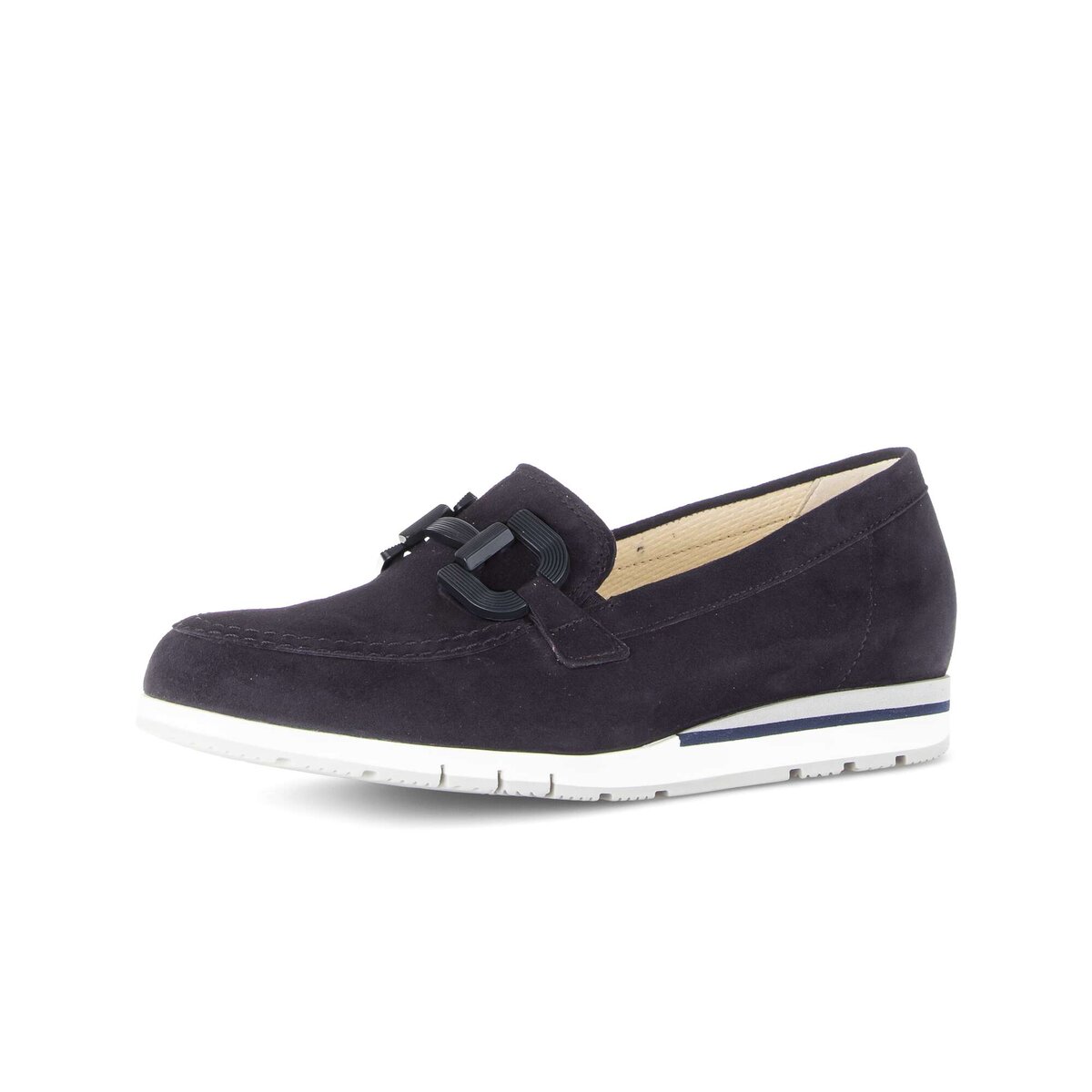 Ballerina GABOR "Sportliche Ballerina Rauleder", Damen, Gr. 35,5, blau, Schuhe Ballerina