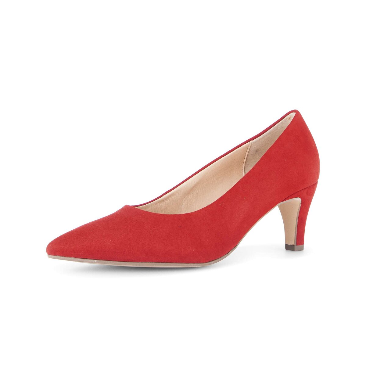 Pumps GABOR "Eleganter Pumps Rauleder", Damen, Gr. 38, rot, Schuhe Pumps