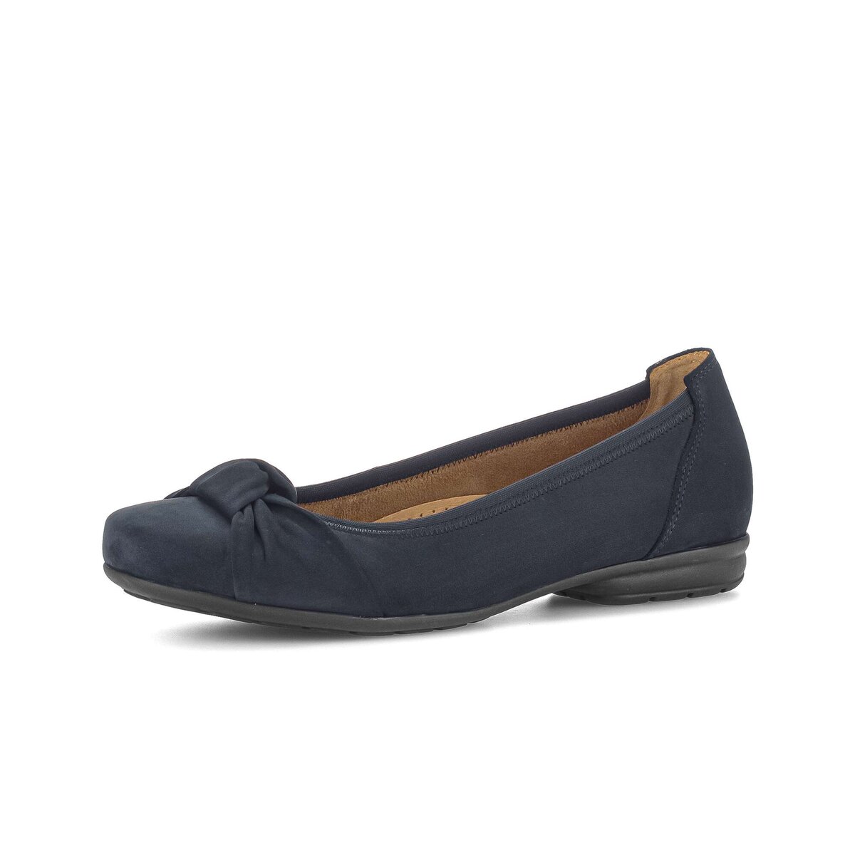 Ballerina GABOR "Sportliche Ballerina Rauleder", Damen, Gr. 37,5, blau, Schuhe Ballerina