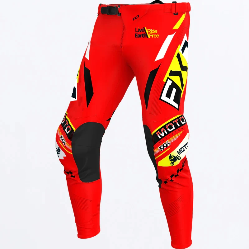 Pantalon de motocross rouge pour enfants, adolescents et adultes, pantalon MX DH vtt, Dirt Bike, ATV, Enduro, ensemble d