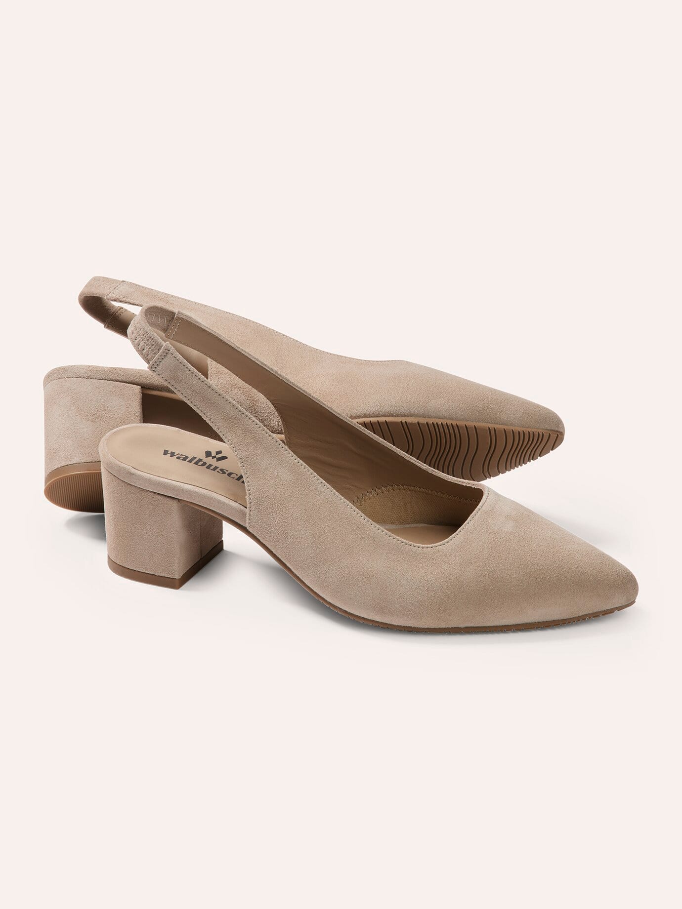 Walbusch Damen Soft Sling Pumps Beige noch offen: Muster