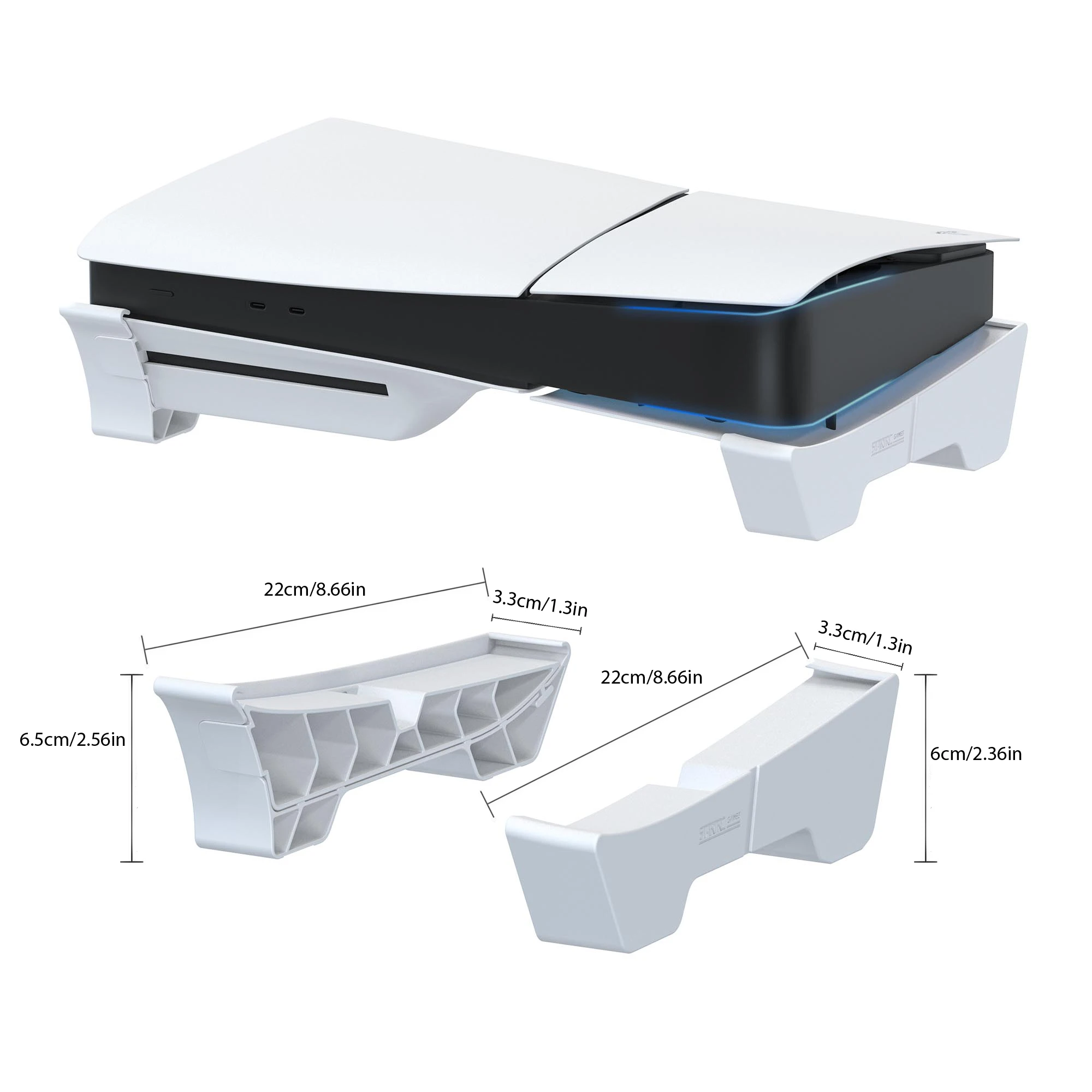 Game Stand For Sony PS5 Slim Pro Console Playstation Play Station PS 5 Horizontal Gaming Accessories Support Base Holder Cradle