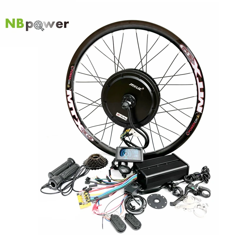 MXUS 72V 3000W 3K-Turbo Elektrofahrrad Bürstenloses Nabenmotorrad 142mm Dropout MTB Ebike Motorrad Umbausatz 80–90 km/h Image