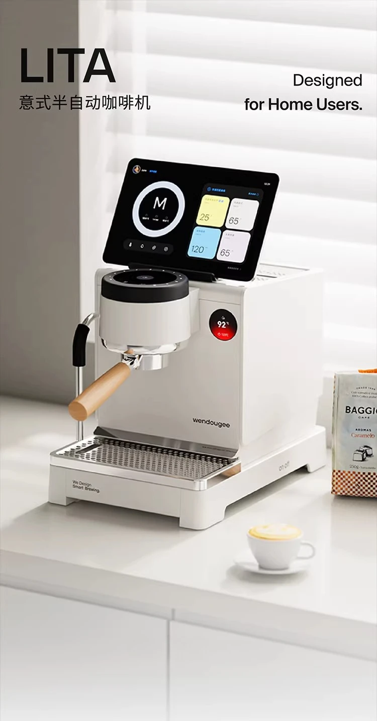 Warme Bohnensaison-Kaffeemaschine, italienische halbautomatische Haushalts-unabhängige Doppelboiler-Transformator, elektrische Steuerung, LITA Image